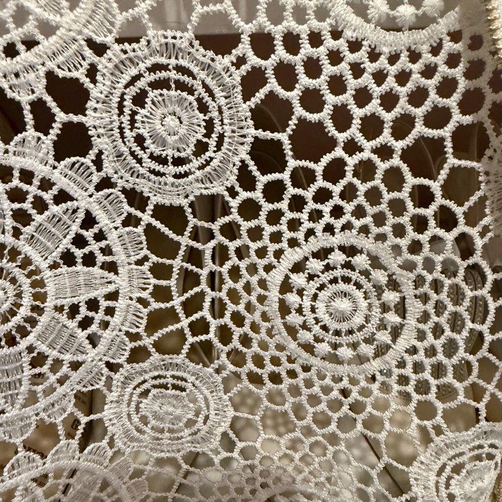 Masseys White Lace Bomber Jacket - Picture 6 of 13